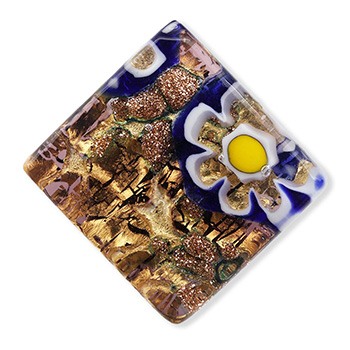 ベネチアンガラス帯留（1.5cm×1.5cm）