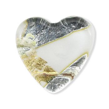 ベネチアンガラス帯留（ハート）