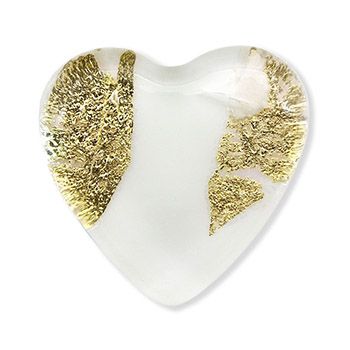 ベネチアンガラス帯留（ハート）