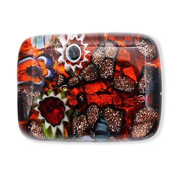 ベネチアンガラス帯留（1.5cm×2cm）