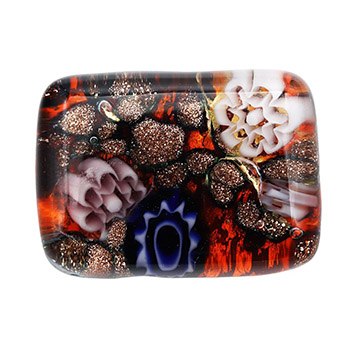 ベネチアンガラス帯留（1.5cm×2cm）