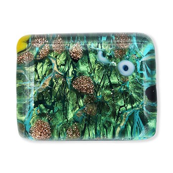 ベネチアンガラス帯留（1.5cm×2cm）