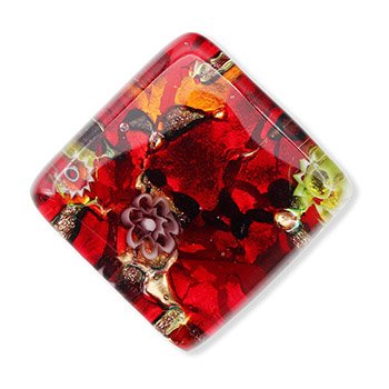 ベネチアンガラス帯留（2cm×2cm）