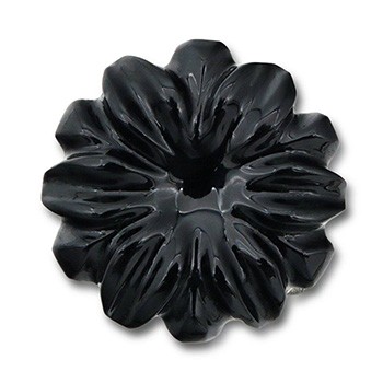 天然石帯留（小花/ブラックオニキス）