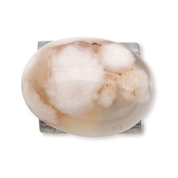 天然石帯留（桜メノウ）