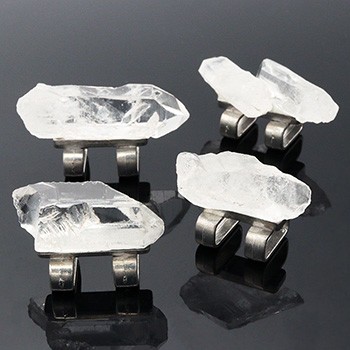 天然石帯留（水晶）