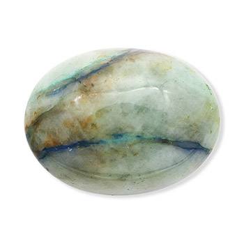 天然石帯留（クリソコラインクォーツ）