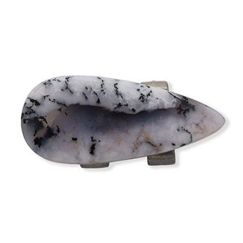 天然石帯留（デンドリックオパール）