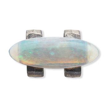 天然石帯留（オパール）