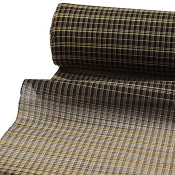 夏伊那紬（横段格子）【久保田織染】