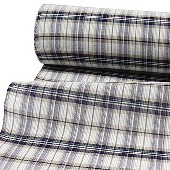 夏伊那紬（格子）【久保田織染】