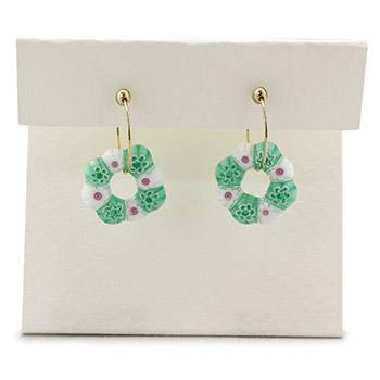 ガラスイヤリング(8粒フープ)【スタジオサカミ】