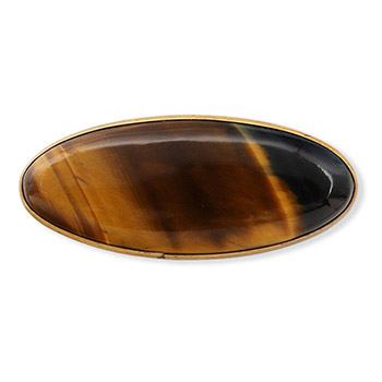 アンティーク帯留（二分紐用/オーバル）（ブラウン）