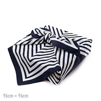 撥水風呂敷（マリンボーダー）『ながれ』（マリンボーダー）