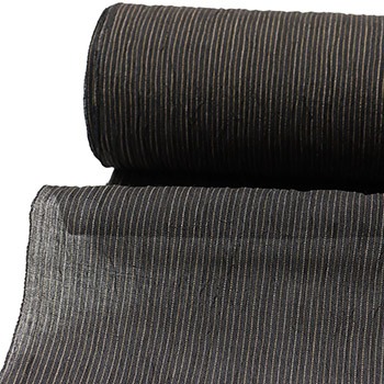 本場小千谷縮（大名縞）【杉山織物】（黒）