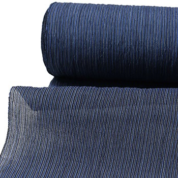 本場小千谷縮（子持縞）【杉山織物】（青）